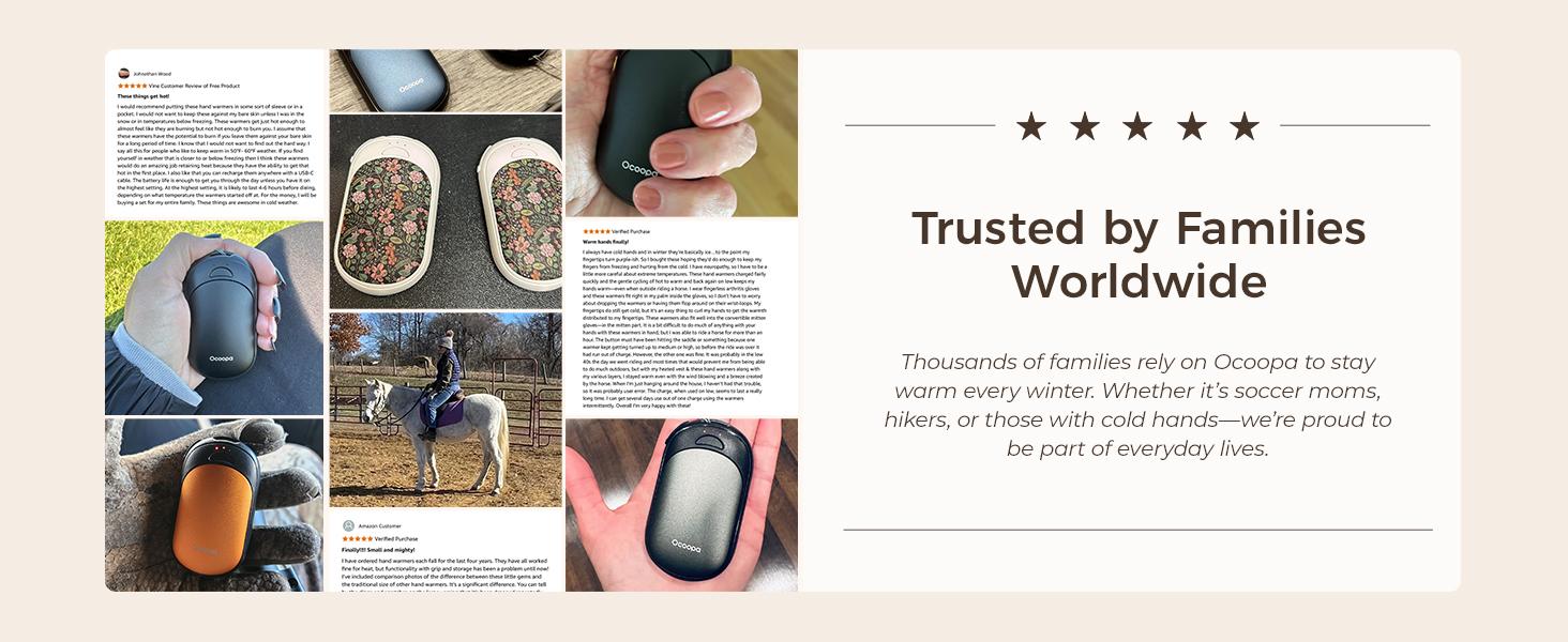 Ocoopa Rechargeable Hand Warmers 2 Pack Ultra Thin Portable Electric Heated Gloves 3 Settings UL Certified Christmas Gift for Women Outdoorfun UT5 Nano TikTokShopBlackFriday Durable