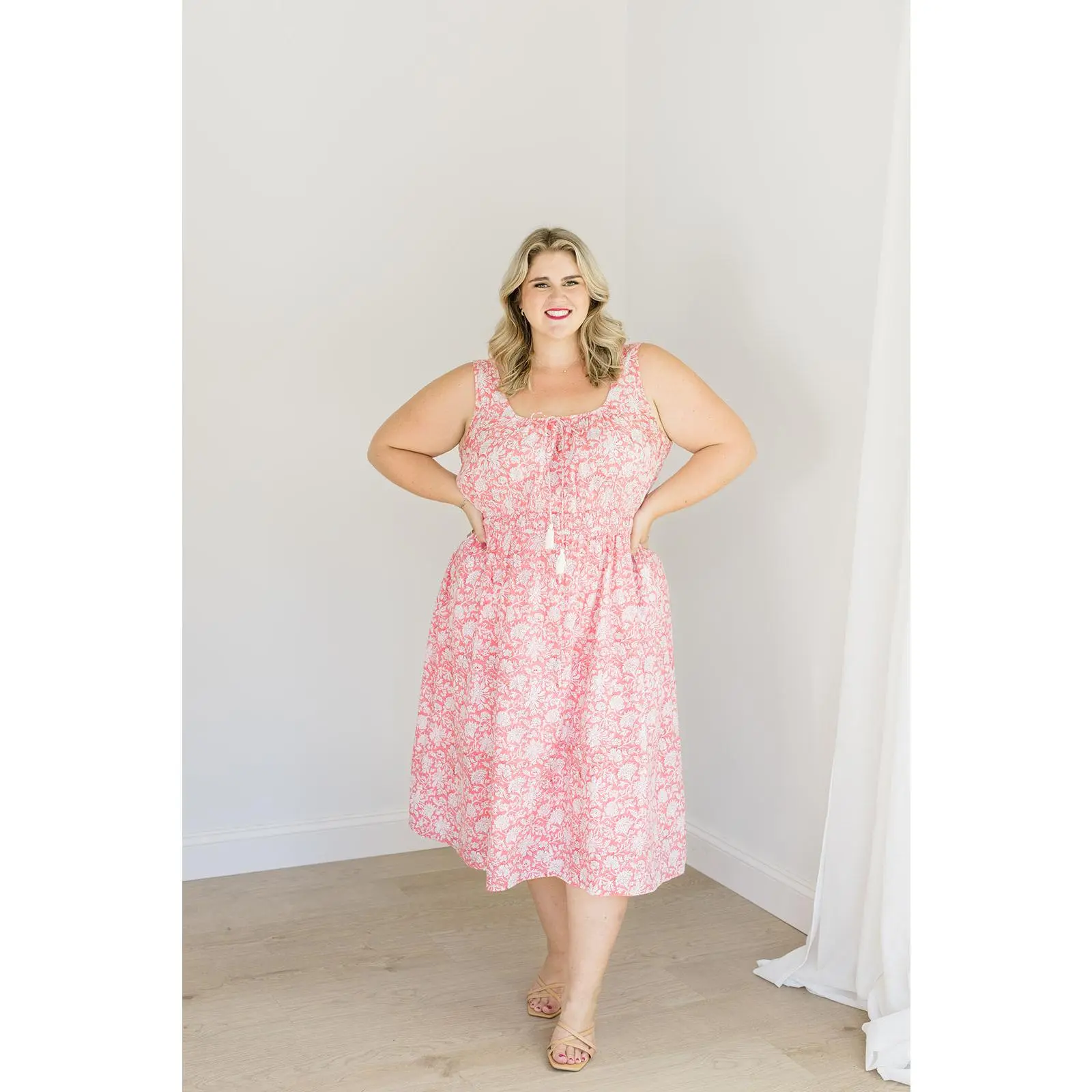 The Kiley Tank Dress in Watermelon Sorbet - Final Sale
