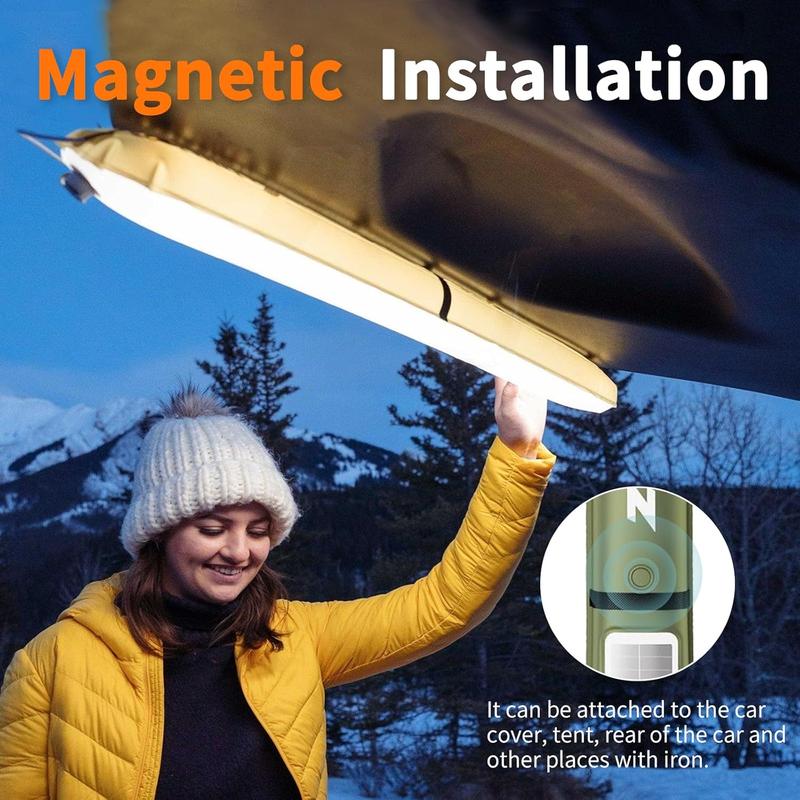 BougeRV  Inflatable Solar Camping Lantern,USB Rechargeable,4 Lighting Modes,IP66 Waterproof,Portable and Lightweight Tent Light