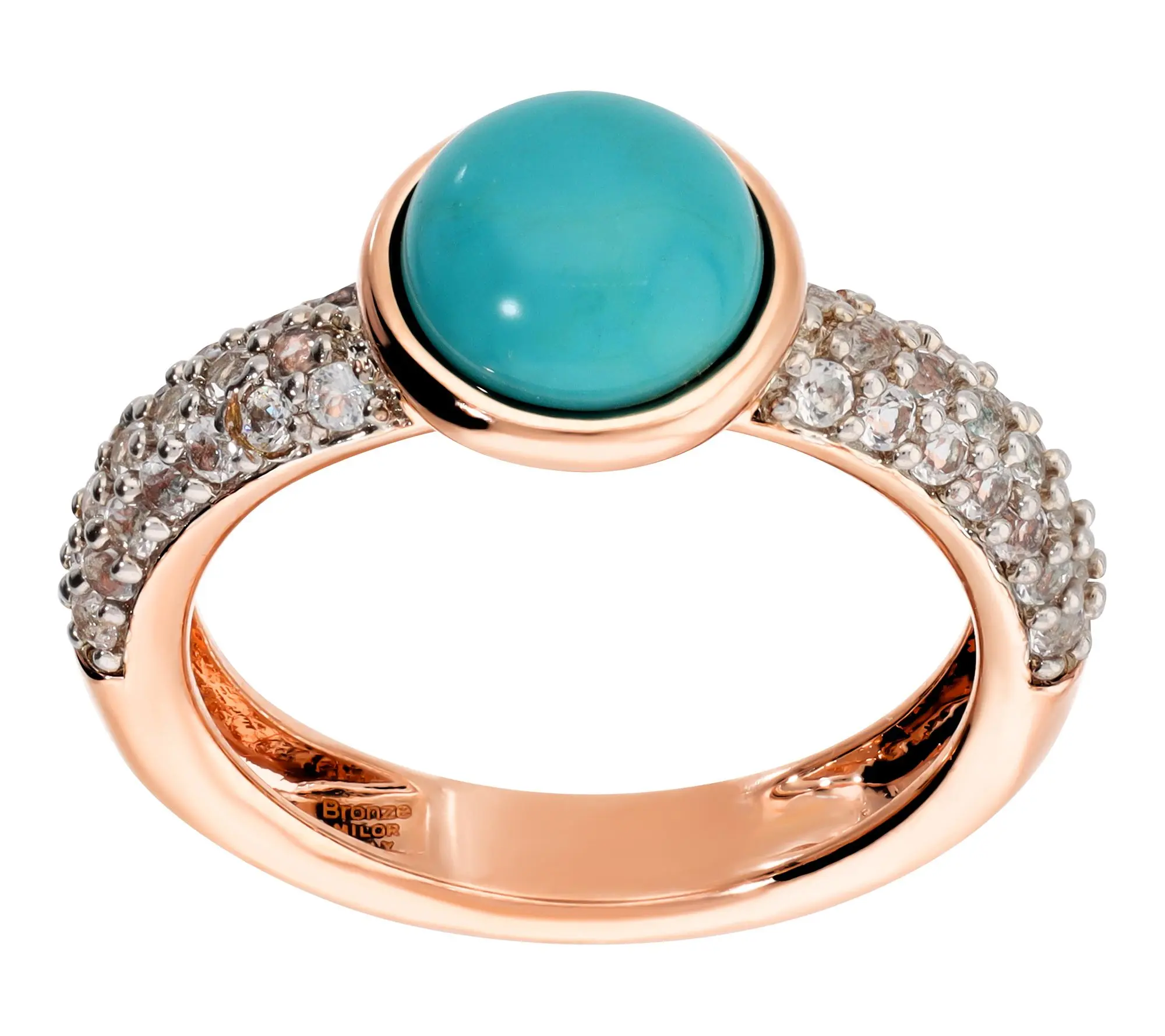 Diamonique X Bronozo Italia Turquoise GemstoneRing