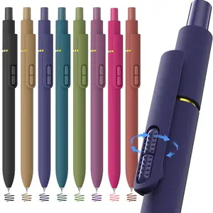 Hiacry 8 Pack Colorful Gel Ink Pens，Quick-Dry 0.7mm Fine Point Fidget Pens for Smooth Writing, Journaling & Drawing, Aesthetic Vintage Color Pens for Women, School & Office Supplies (Vintage Colors)