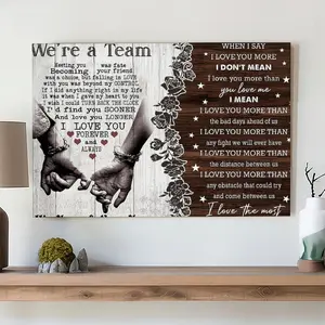 Couple canvas painting, a I love you couple gift, a canvas painting with the theme of Meeting each other is fate.It is a couple canvas painting suitable as a birthday or anniversary gift for lovers.Wall art dec