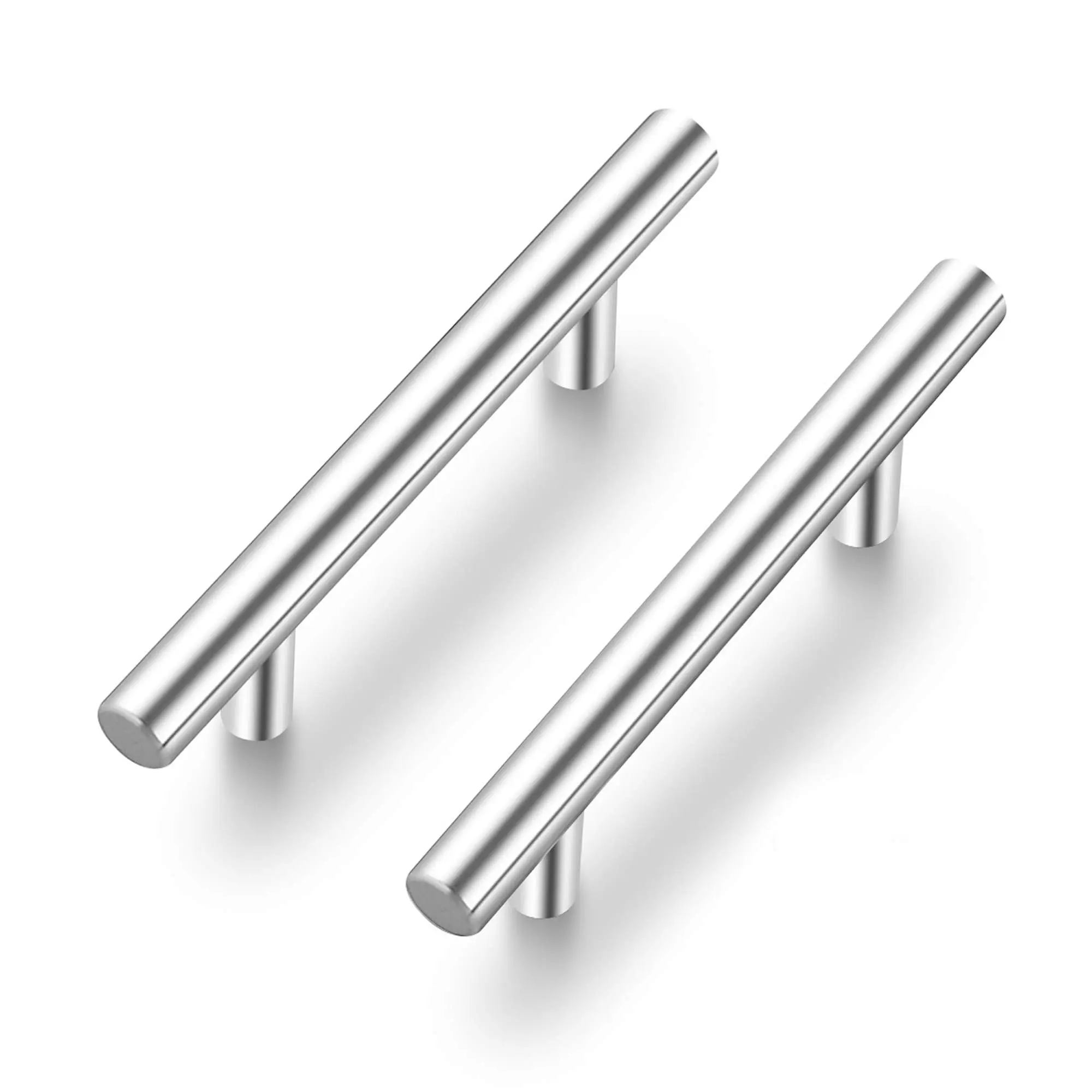 Ravinte 30-Pack Round Brushed Nickel Stainless Steel Pull Handles, 6" Length, 3.75" Hole Center Cabinet Knobs and Pulls, Durable Steel for Daily Use Farmhouse Door Handles for Kitchen Cupboards, Size Specific