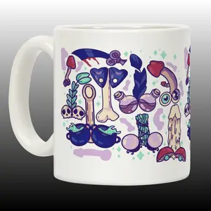 Witchy Penis Pattern Mug, Funny Adult Humor Dick Shape Mushroom Coffee Mug, Rude Dirty Joke Bachelorette Party Tea Cup