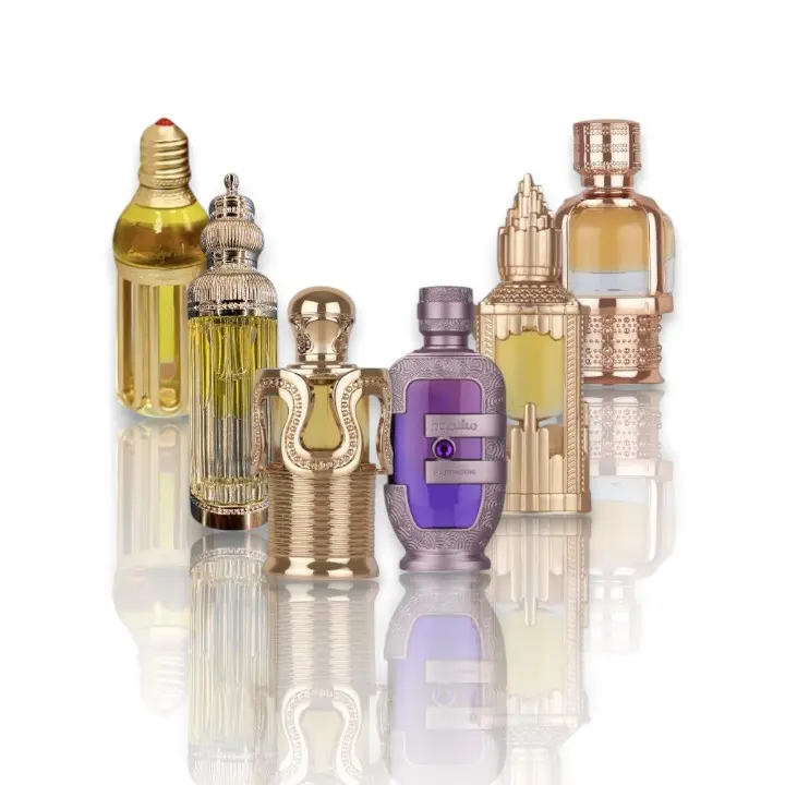 Lattafa Women's 6-Piece Elegant Long-Lasting Fresh Luxurious Concentrated Oil Perfume Set - Maitha, Amoura, Abraaj, Esraa, Mashmoom, Haakem - 20 ml (4 to 4.9 fl oz Total) Arabian Fragrance