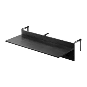 【DealsForYouDays】VEVOR Balcony Hanging Table,  , 12 x 48 in Folding Balcony Railing Table, Outdoor Balcony Bar Table for Railings, 50 lbs Loading, Fit Railing from 1" to 5.9", Serving Table for Patio & Deck