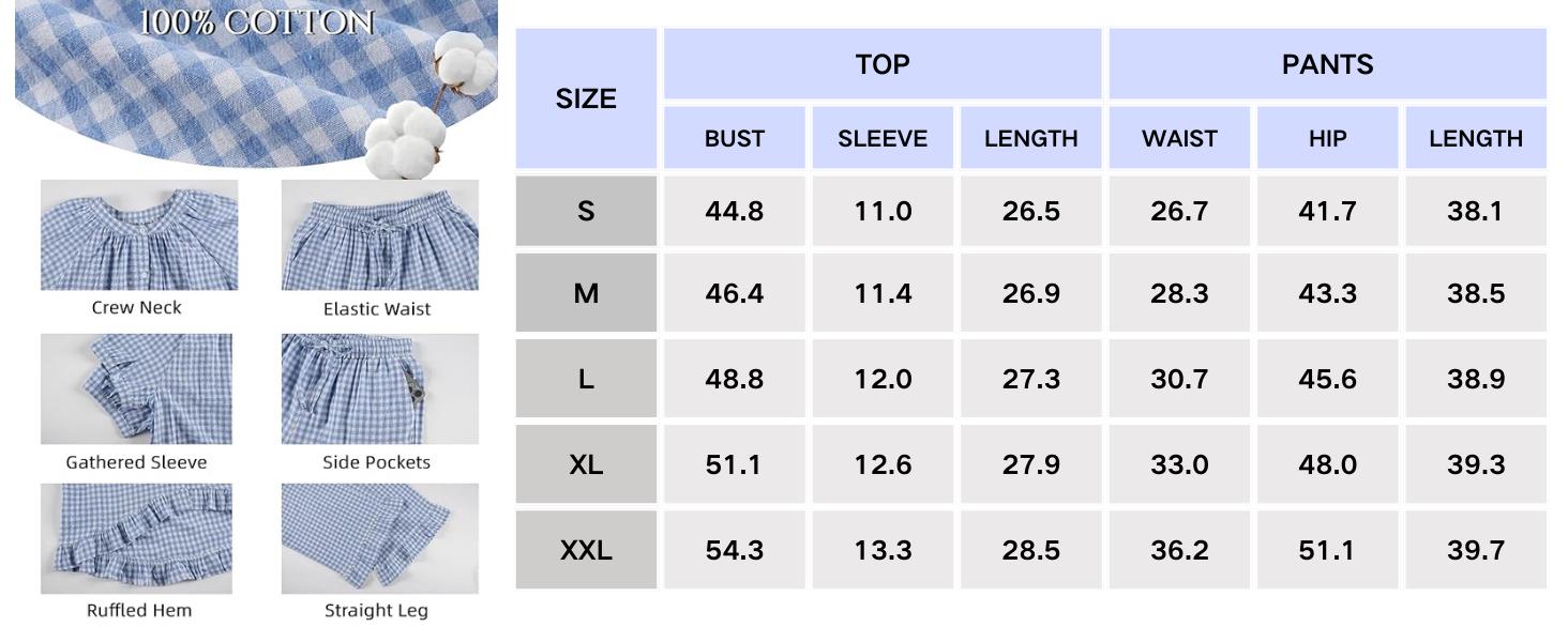 SCUSTY Women Two Piece Sets Y2k Plaid Pajama Sets Ruffle Hem Gingham Short Sleeve Shirt High Waist Bell Bottom Pants Lounge Cute Soft Sets SCUSTY Women Two Piece Sets Y2k Plaid Pajama Sets Ruffle Hem Gingham Short Sleeve Shirt High Waist Bell Bottom Pants Lounge Cute Soft Sets