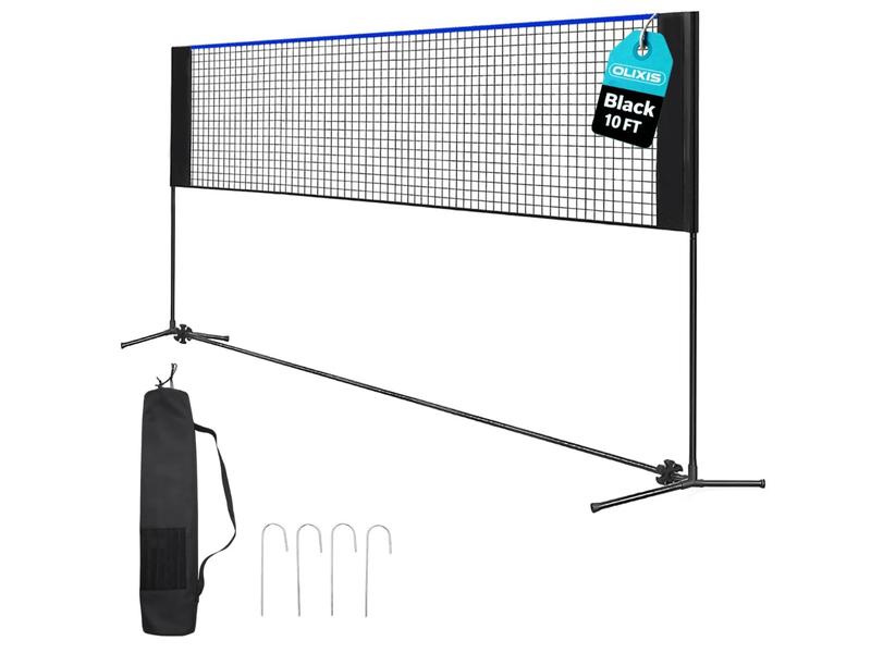 Height Adjustable Volleyball Net for Pool & Backyard, Portable Outdoor Sports Net with Carry Bag, 10FT/14FT/17FT, Red and Blue Available