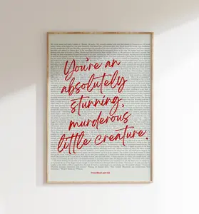 From Blood and Ash Quote Print, Fantasy Romance Wall Art, Dark Fantasy, Bookish Decor, Poppy and Hawke, BookTok, Poster (Unframed)