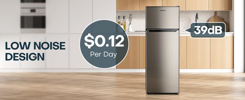 Upstreman mini fridges 7.7 Cu.Ft. Refrigerator with Freezer Double Door Fridge Adjustable Temperature Thermostat Large Capacity Reversible Door Swing Energy-Efficient Compact Mini for Apartment Office Dorm BD75/SD75 Home Appliance