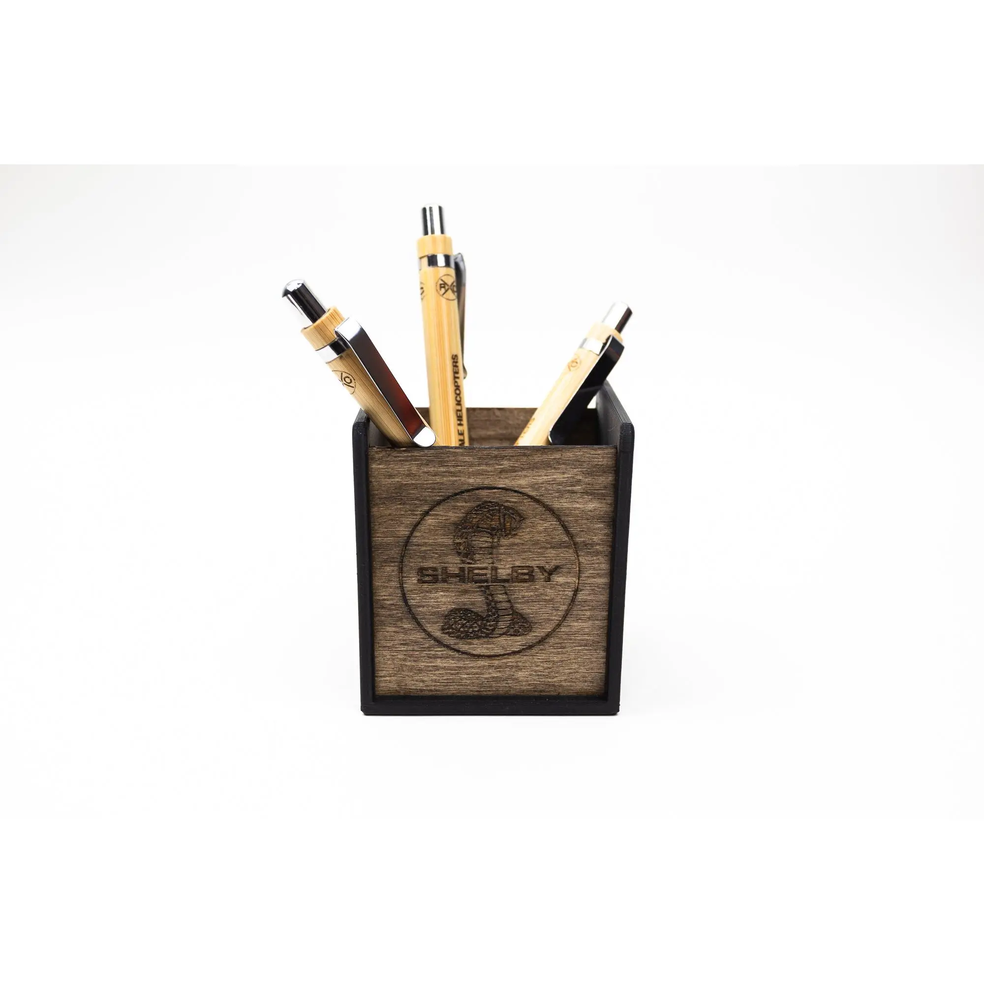 Laser Engraved Logo Desk Organizer | 3D Printed PLA Pen Cup | Custom Office Gift