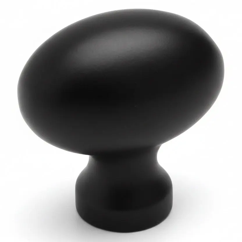 Cosmas 6022FB Flat Black Large Oval Cabinet Knob
