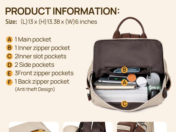 【Telena】Womens Backpack Purse Vegan Leather Large Travel Work Backpack College Shoulder Bag with Tassel Gift #TikTokShopBlackFriday