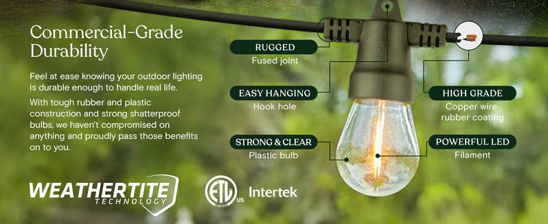 Brightech Ambience Pro Solar Powered Outdoor String Lights