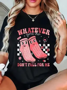 100% Cotton Valentine Whatever You Do Don't Fall For Me RN PCT CNA Nurse T-Shirt_