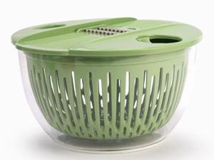 Susteas 5-in-1 Vegetable Chopper – Steel Cutting Basket & Strainer for Fast Salad, Fruit & Meal Prep (Green). Kitchen Utensils