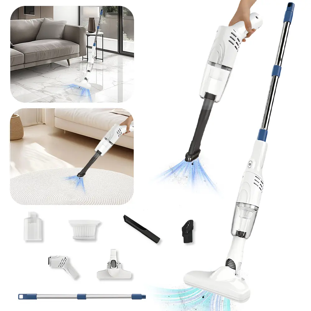 2 in 1 Cordless Vacuum Cleaner, Detachable Handheld Stick Vacuum, Wireless Rechargeable Portable Vacuum for Home Hard Floor Sofa Car Interior Cleaning