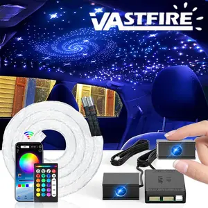 New RGBW 1/2/4 split machine Car Roof Star Light Starry Sky Atmosphere Optic star ceiling Light APP Control kits for Car Home