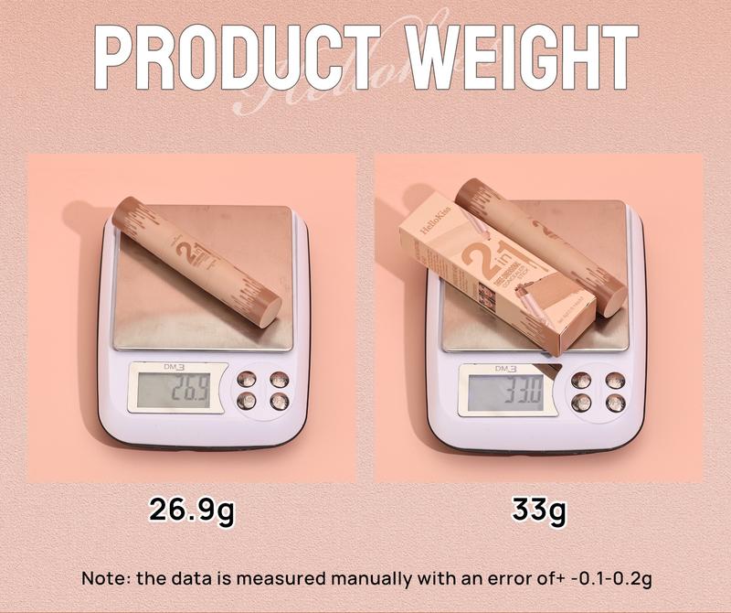 2-IN-1 Dual-End Highlight & Contour Stick, Three-Dimensional Shaping, Easy to Use & Portable, Brightens & Defines, Waterproof & Easy to Remove, Long-lasting, Smooth Creamy Blendable Formula, Natural Buildable Coverage, For All Skin Types