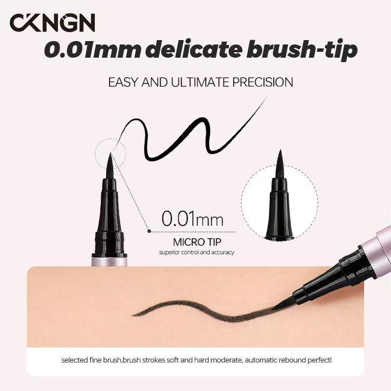 CKNGN Black Liquid Eyeliner with Spiral Fine Tip, Smooth Waterproof Smudge-Proof Quick Dry Makeup Eyeliner, Long-Lasting High Pigment, Heart Cap Design, Gift for Women, Valentine’s Day & Christmas marker makeup eyeliner eyeliner stamp Natural Individual L