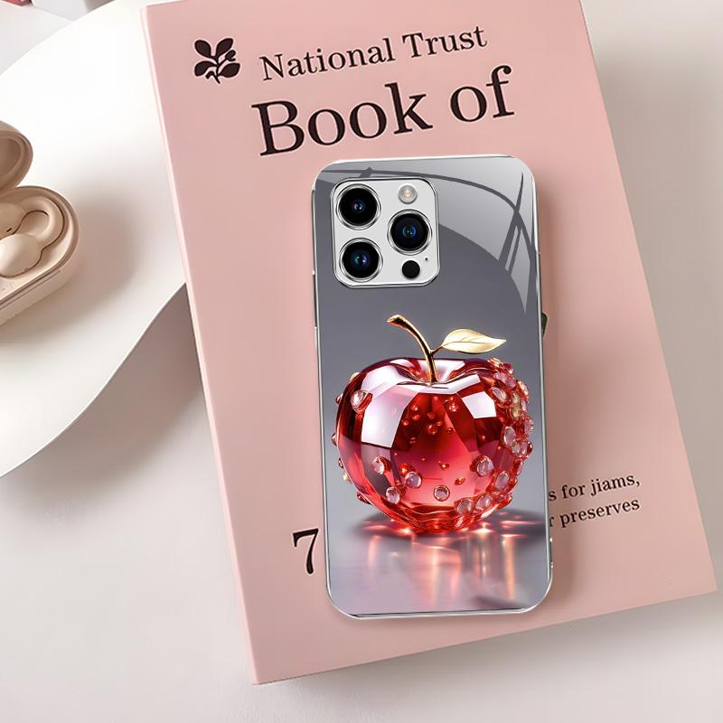 Crystal Fruit is suitable for[All iPhone/Galaxy]high-end electroplated glass case, making your phone unique ,as a gift, friends, good things, light luxury, minimalism, recommended, popular---975