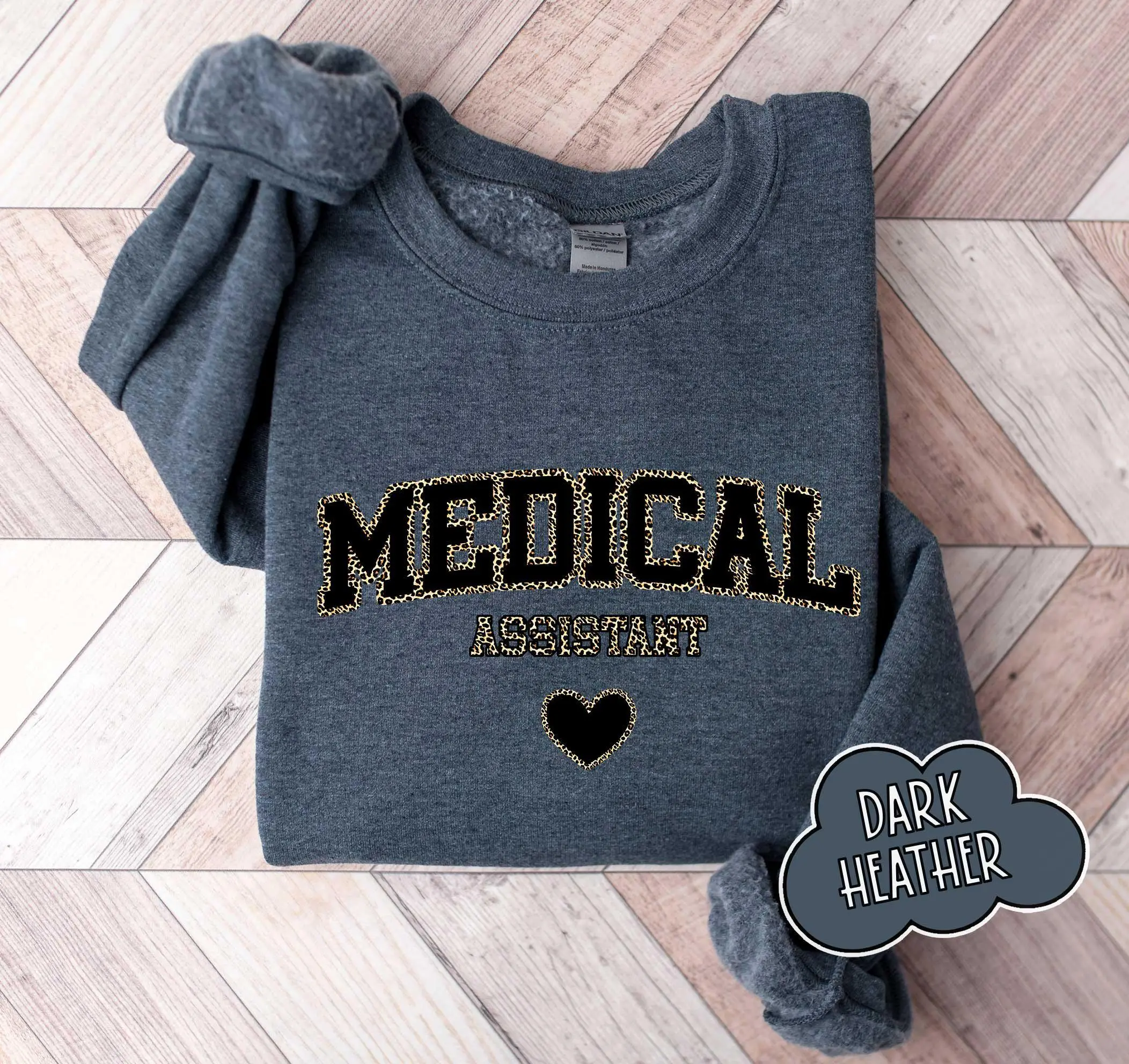 Medical Assistant Leopard  Short Sleeve T-Shirt / Sweatshirt / Hoodie , CMA Shirt, Med Assistant Graduation Tee, Certified Medical Assistant T shirt, CMA nurse appreciation