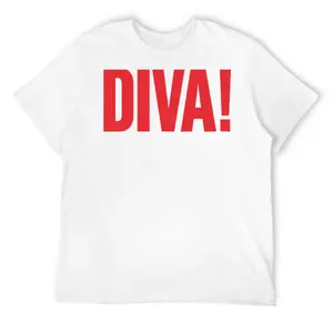 Unisex T Shirt - Gildan 5000: DIVA! Graphic Unisex Tshirt Streetwear Slogan Top, Funny Internet Trendy Shirt, Y2K Style Viral Tee, Vintage 90s Tee