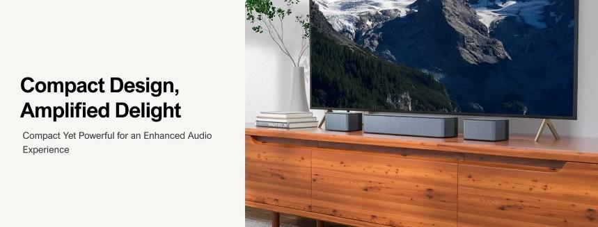 ULTIMEA 5.1ch Virtual Surround Soundbar with Subwoofer, 320W Home Theater Surround System with Adjustable Speakers & Subwoofer, TV Speaker Soundbar, Sound Bar for Smart TV, Bluetooth 5.3, App Control, Easy Setup, Poseidon D50 Audio