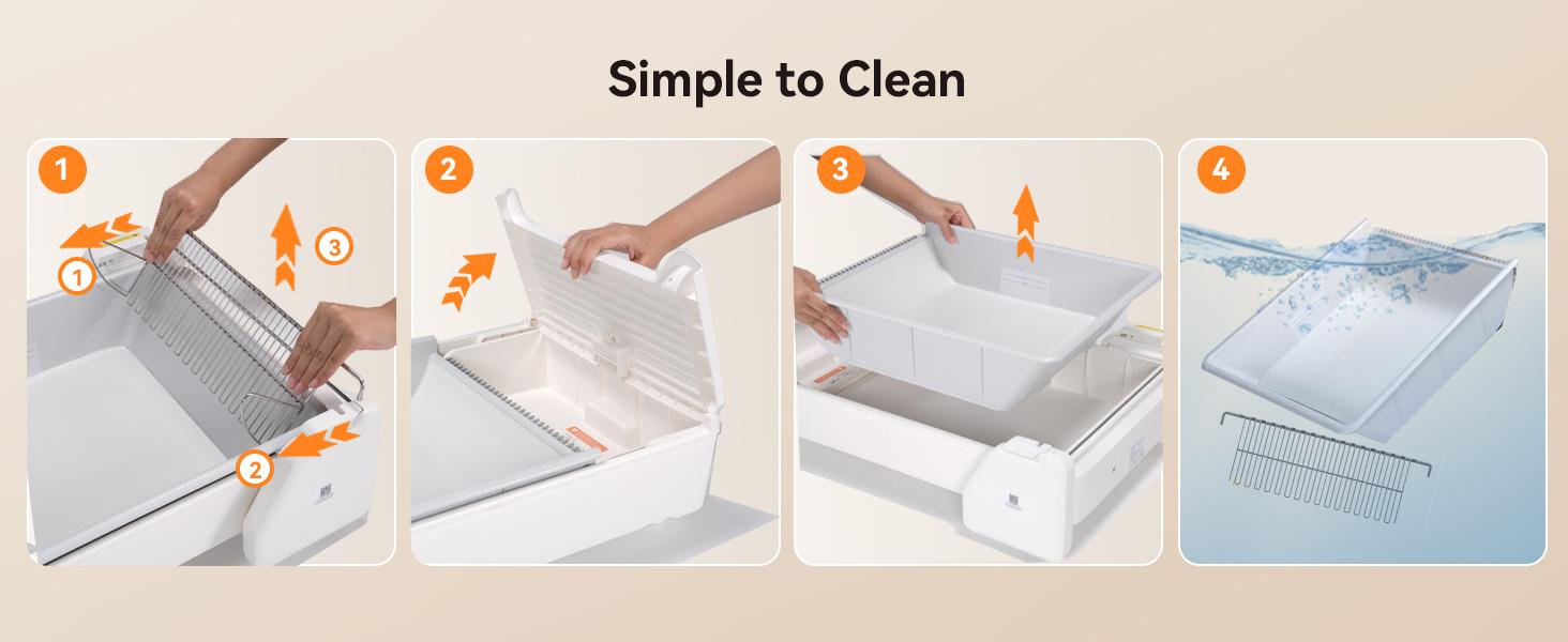 Meowant SC03 Self Cleaning Litter Box, Automatic Litter Box with App Control, Open Top Cat Litterbox for Multiple Cats, Works with Clumping Litter, Anti Pinch Safety Feature, Dual Rake, Odor Control