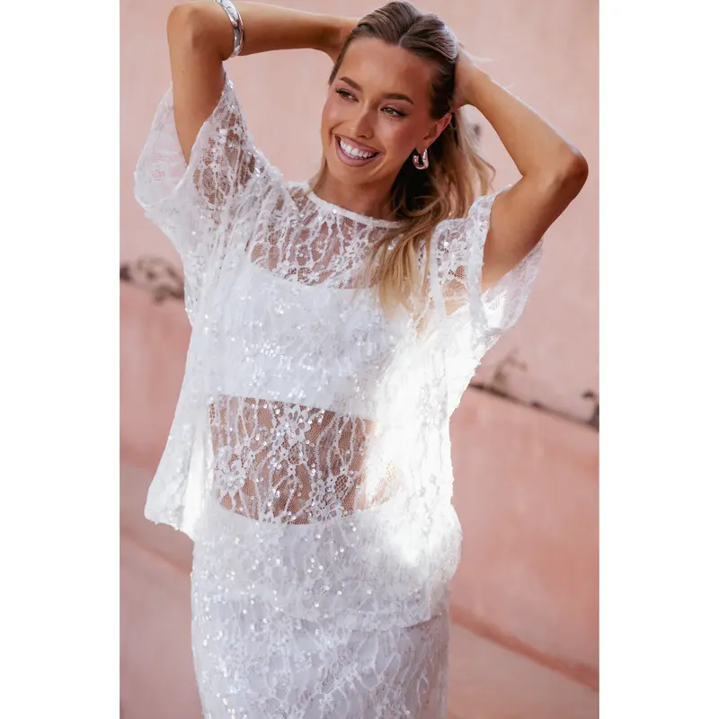 cream lace overlay dress Cream White Lace Off-the-Shoulder Evening Gown with Sheer Overlay main image 0