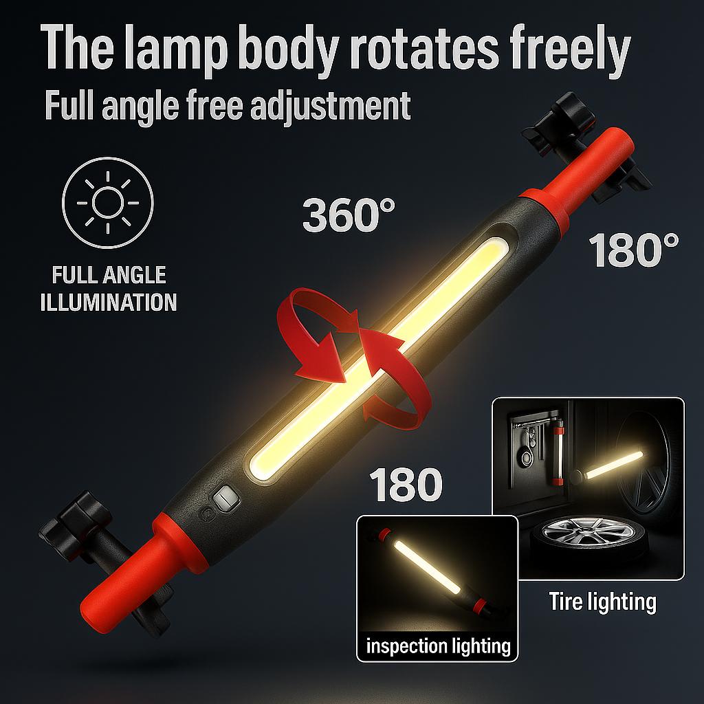 2026 New Magnetic Work Light, Under Hood Work Home Light Accessory Bar Rechargeable LED Work Light Bar, Under Hood Mechanic Light for Mechanic/Car Repairing/Garage