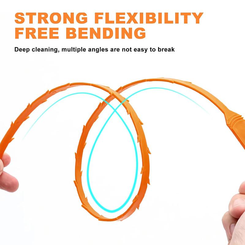 【FaddishDeal】5pcs Hair drainage tools, bathroom pipe unclogging tools, sewer plastic pipe cleaners, drainage tools, kitchen sink hoses Barbed Snake.