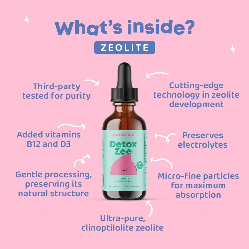 JoySpring Zeolite Drops with Vitamin D3 – Herbal Blend Drops for Gut Balance, Immune & Daily Wellness Support