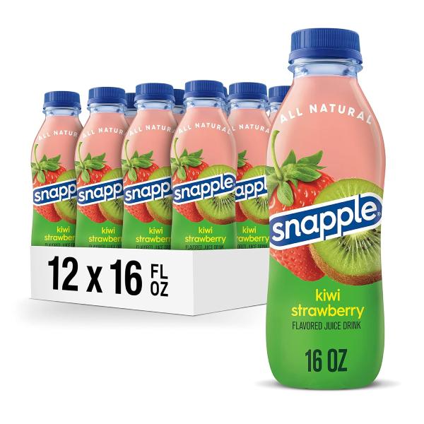 Kiwi Strawberry Juice Drink, 16 Fl Oz Recycled Plastic Bottle, Pack Of 12, All Natural, No Artificial Flavors Or Sweeteners, Contains 3% Real Juice Kiwi Strawberry Juice Drink, 16 Fl Oz Recycled Plastic Bottle, Pack Of 12, All Natural, No Artificial Flavors Or Sweeteners, Contains 3% Real Juice