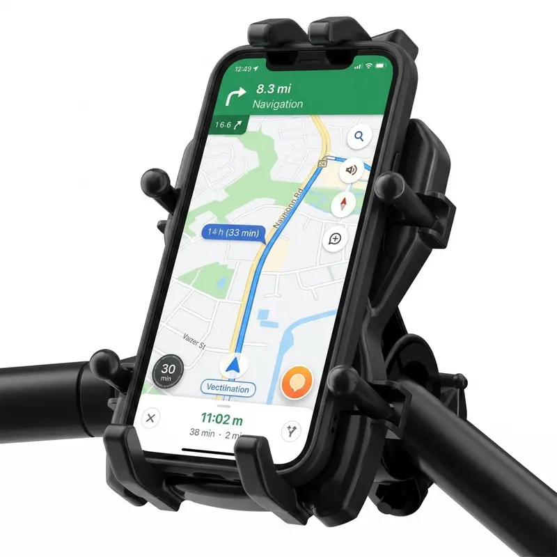 8-Claw Anti-Shake Motorcycle Phone Mount, 360° Rotatable Shockproof Bike Phone Holder, Stable Phone Mount Clip Screw Adjustable Version Universal Cell Phone Cradle Clamp for Bicycle Scooter ATV 0.6-1.3" Handlebar, Fits for 4.7-7.2 Inch Smartphones 8-Claw Anti-Shake Motorcycle Phone Mount, 360° Rotatable Shockproof Bike Phone Holder, Stable Phone Mount Clip Screw Adjustable Version Universal Cell Phone Cradle Clamp for Bicycle Scooter ATV 0.6-1.3" Handlebar, Fits for 4.7-7.2 Inch Smartphones