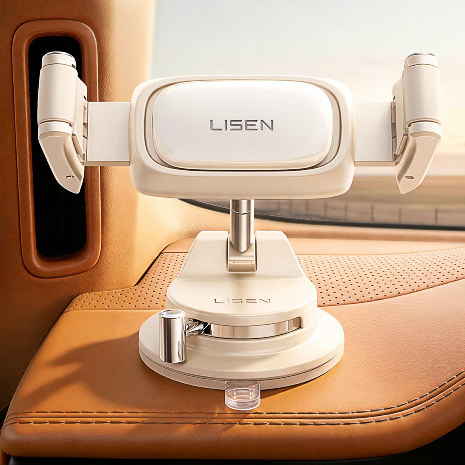 LISEN auto-adjusting phone holder 360-Degree Rotating Phone Mount (upgraded clip for easy attachment and removal), Suitable For 4-7 inch Smartphones Such as iPhone, Samsung, Google, and Nokia LISEN auto-adjusting phone holder 360-Degree Rotating Phone Mount (upgraded clip for easy attachment and removal), Suitable For 4-7 inch Smartphones Such as iPhone, Samsung, Google, and Nokia