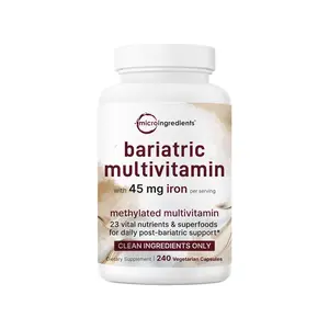 Micro Ingredients Bariatric Multivitamin with 45mg Iron, 240 Veggie Capsules Micro Ingredients Bariatric Multivitamin with 45mg Iron, 240 Veggie Capsules
