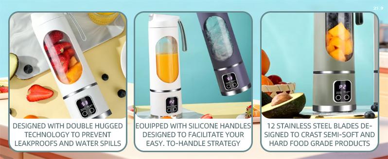 Ultimate Portable Blender! USB Rechargeable & Compact for Smoothies On-The-Go - Perfect Travel, Back To School & Gym! Leak Proof Design, Makes Shakes & Baby Food in Seconds cup juicer rechargeable mini blender vegetable