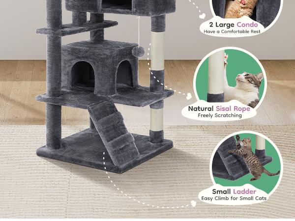 【New Size】 Cat Climbing Shelf, Post Cascading Cat Climbing Shelf, Indoor Playhouse, Cozy Nest, Durable, Space-Saving Design, Gift for Pet Owners