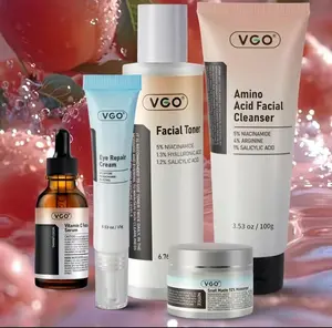 VGO Skincare Five-step Routine Vitamin C Moisturizing Repair Daily Care All-in-One Set Cleanser Moisturizer-B Cleansing Moisture Maintenance Kit Ultimate Kit