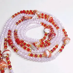 Valentina Waistbeads women Adormnent Body jewelry Tie on Crystal waist Bead for Daily Use