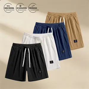 Men’s solid-color pocket shorts, regular fit, with an elastic drawstring; casual, comfortable, breathable summer shorts — men’s corduroy everyday bottoms fitness wear trendy look