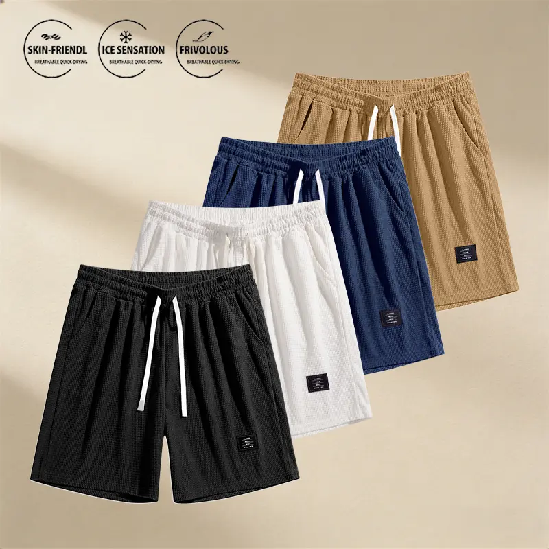 essential shorts，shorts for the summer，men shorts，shorts for summer，Men’s 4-Pack Cargo Shorts, Summer Trendy Casual Shorts, Multi-Pocket Design, Durable Fabric, Anti-Pilling, Wear-Resistant, Tear-Resistant, Comfortable and Breathable Beige