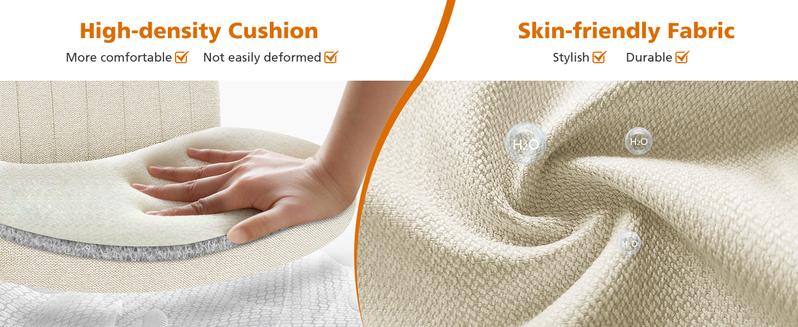 【Deal】Sweefurniture Criss Cross Chair -Armless Wide Adjustable Swivel Padded Home Office Desk Chair No Wheels