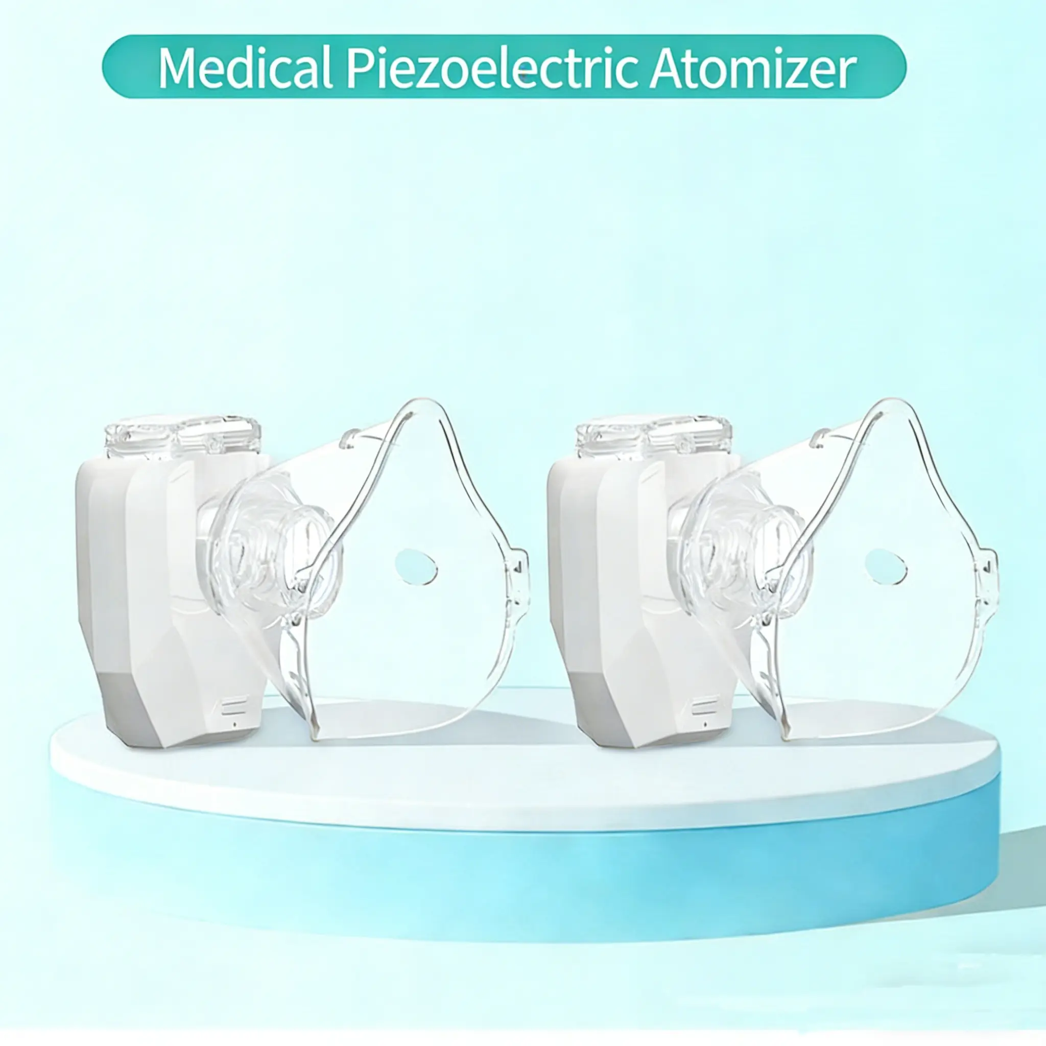 2PCS Handheld Ultrasonic Nebulizer with 400mA LithiumBattery for Adults & Kids Adjustable , Includes Face Mask and Mouthpiece, Features a Compact and Self-Cleaning Design, Suitable for Home Use, Travel, and Respiratory Assistance.