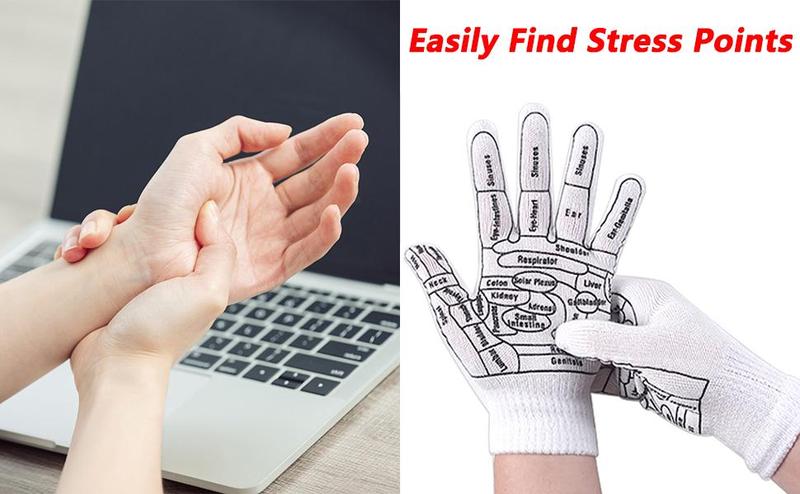 4PCS Foot and Hand Massage Tools Unisex Pressure Point Reflexology Socks Set Reflexology Massage Socks and Gloves Set Acupuncture Socks Kit Sock Guide for Men'S and Women'S Massage