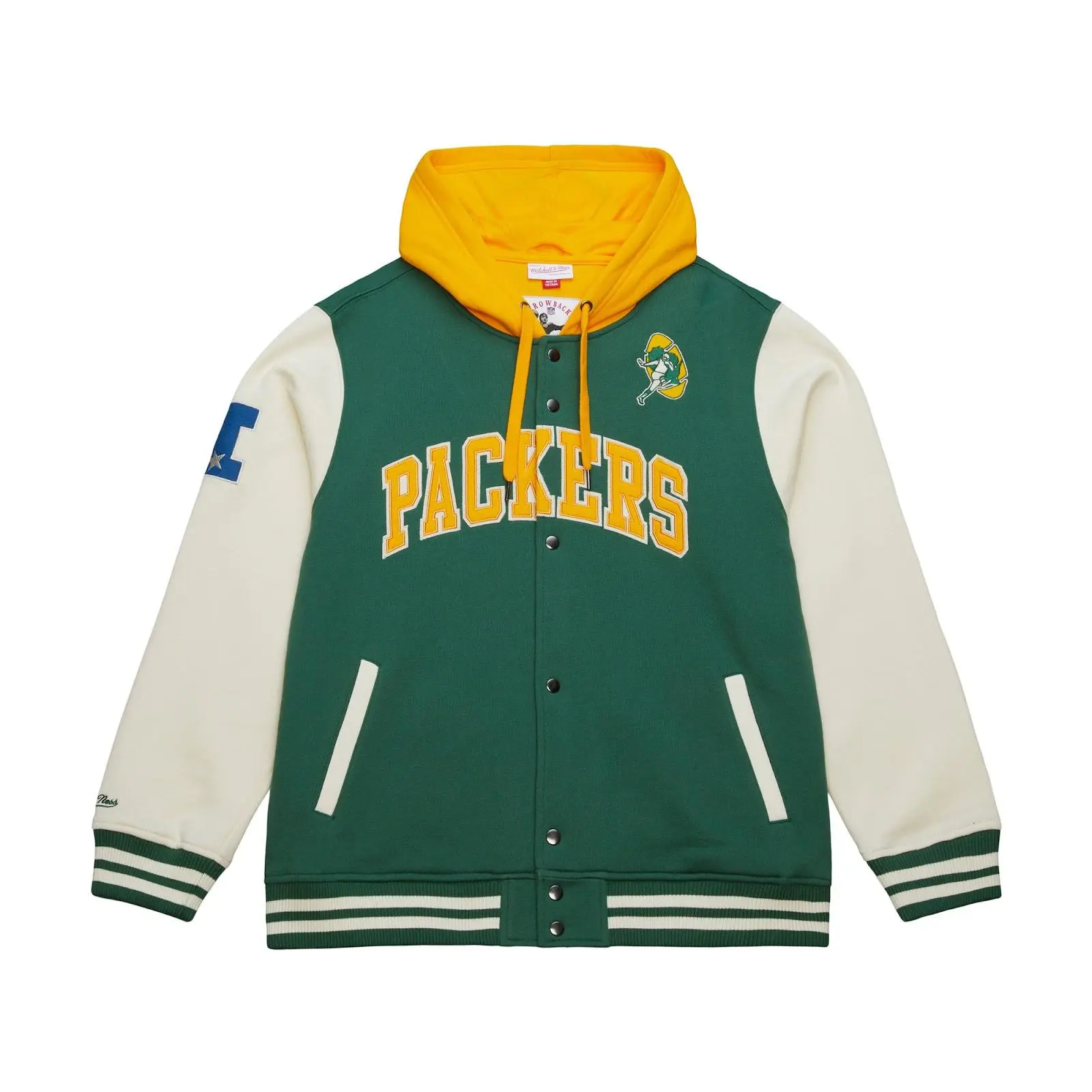 Green Bay Packers Green Sideline Fleece Full-Snap Jacket Green Bay Packers Green Sideline Fleece Full-Snap Jacket