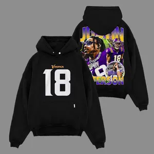 Justin Jefferson 18 Lightweight 100 Cotton Hoodie Sweater T-Shirt , The JJettas Hoodie Sweater T-Shirt , The Vikings Hoodie Sweater T-Shirt , Sunday Football Hoodie Sweater T-Shirt , Game Day Hoodie Sweater T-Shirt , Game Day Outfit