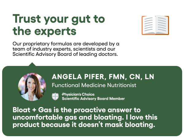 Physician's Choice Bloat & Gas Probiotic with Lactase, Enzymes, Prebiotics, Postbiotics & Herbs for Daily Proactive Digestion Support