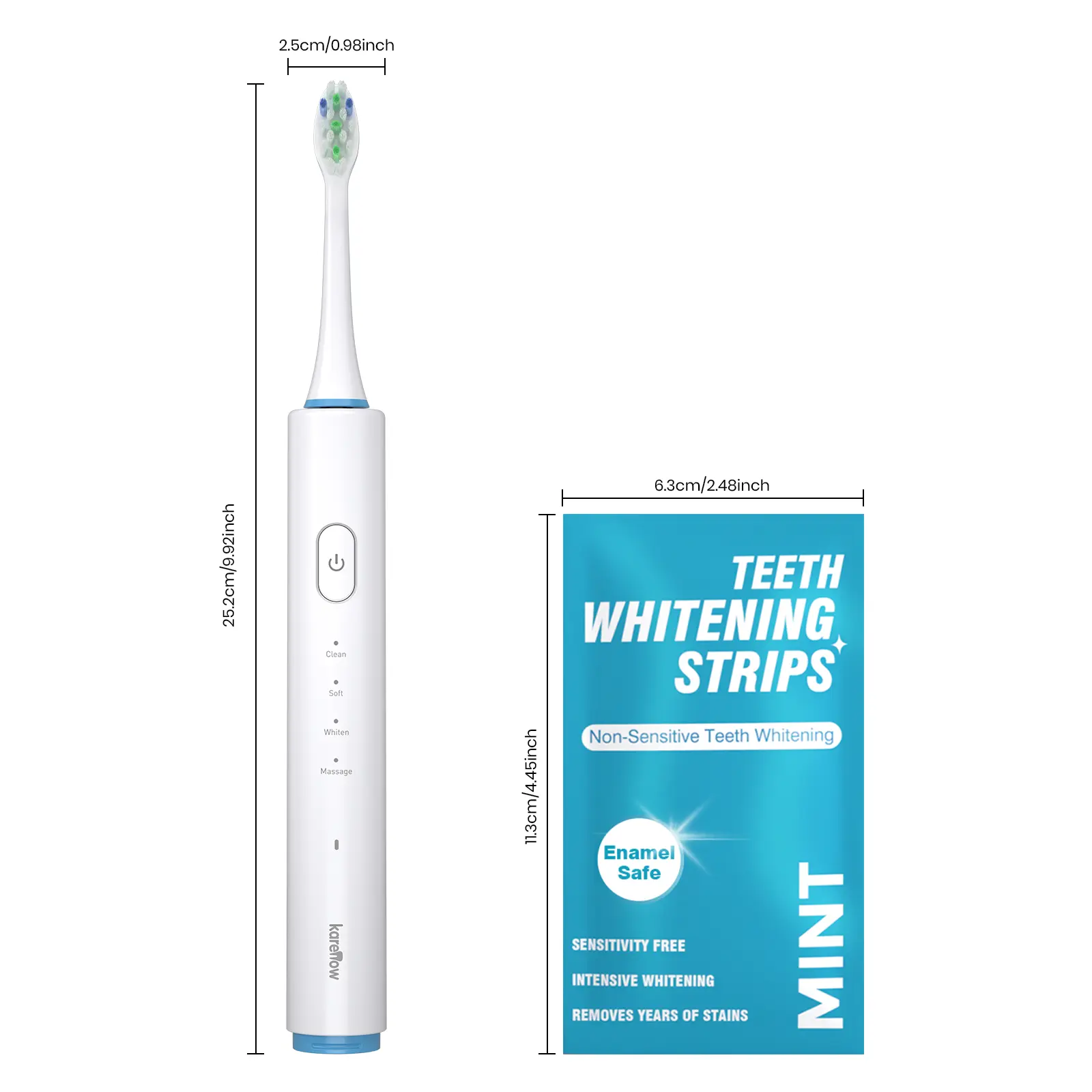Electric Toothbrush for Adults, Rechargeable Sonic Toothbrush with 180 Days Battery Life, 5 Modes, 48000VPM Motor, Smart Timer, IPX8 Waterproof, 4 Brush Heads and Travel Case